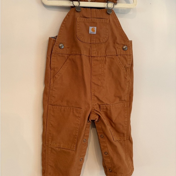NWOT Carhartt Kids Flannel Lined Winter Overalls - Picture 1 of 5